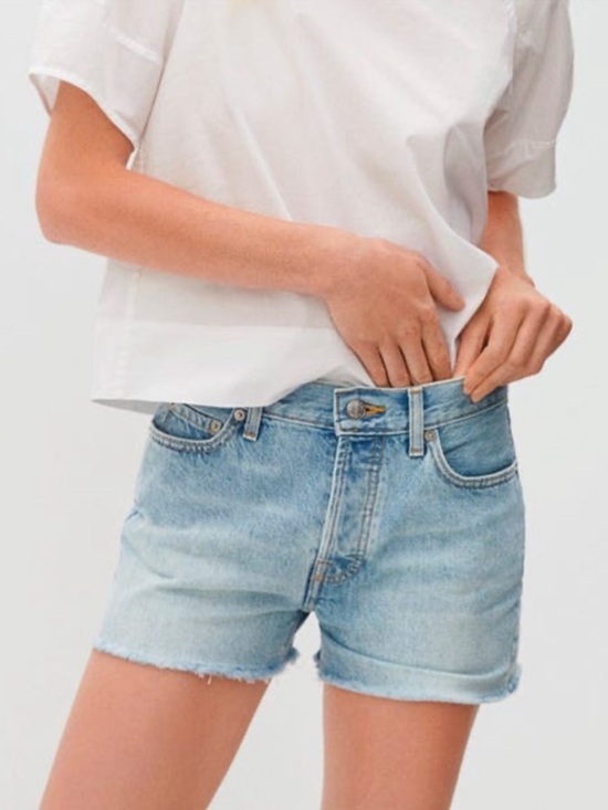 Everlane Pants - EVERLANE Relaxed 90s Short Organic in Vintage Sunbleached Blue Sz 30 EUC 136